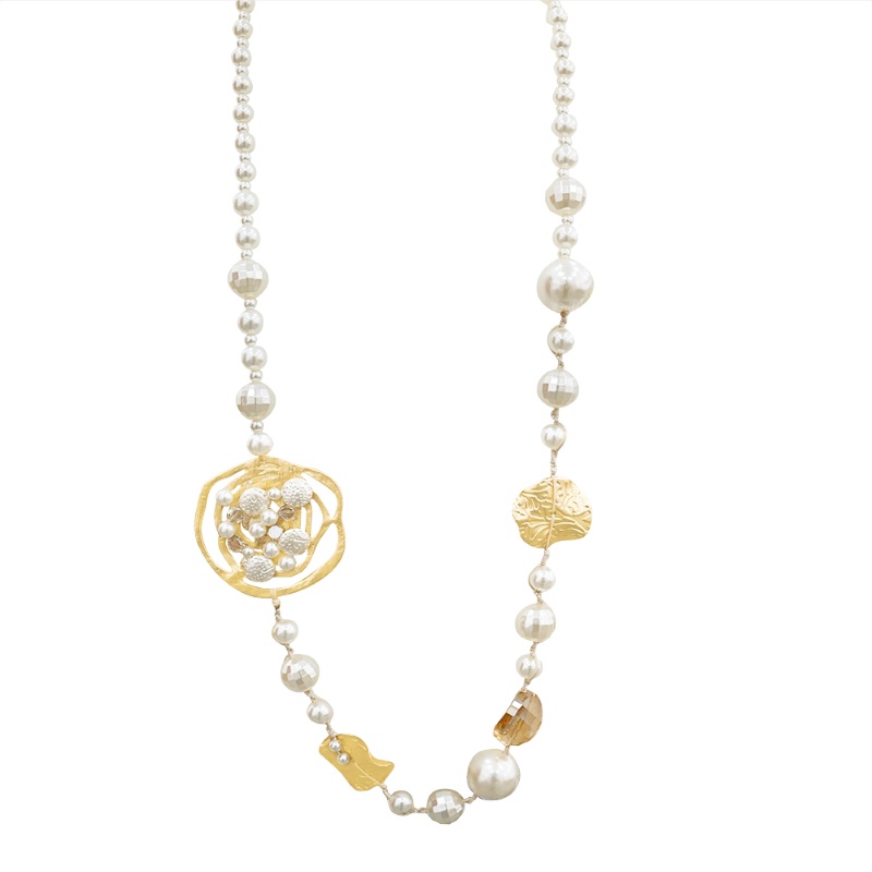 Collier Long Perles Imitation - Bigiotteria Femme - Bijoux Fantaisie - Neuf Sans Emballage